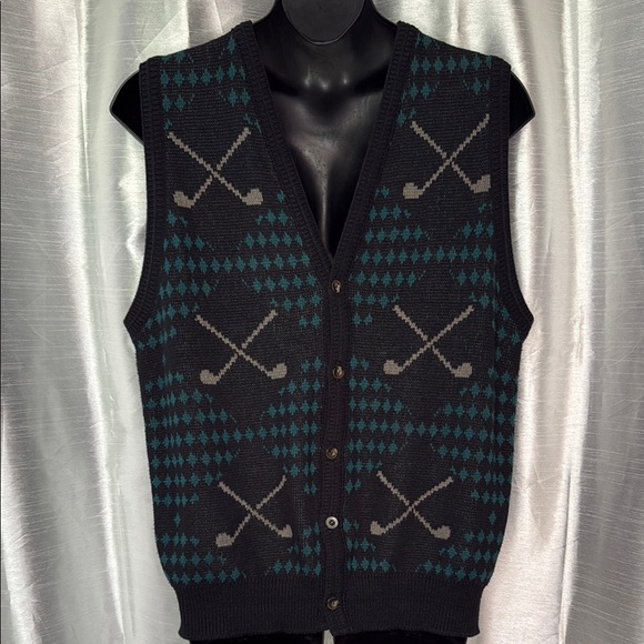 Steve Stricker for Fairway Sport Men’s Large Button Up V Neck Golf Sweater Vest - Picture 1 of 8